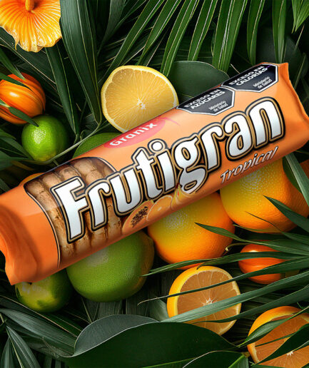 Bolacha Frutigran com aveia e frutas tropicais